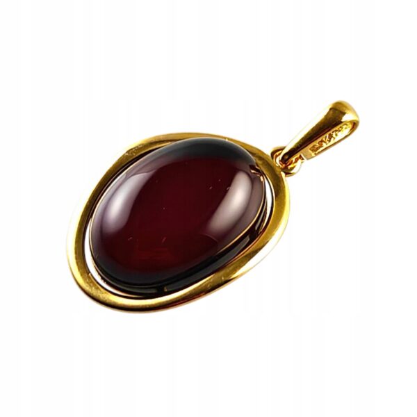 a930a29fdf651221e7db8dbed7e353ad.jpg WISIOREK ZŁOTY Z CERTYFIKOWANYM BURSZTYNEM ZAWIESZKA SREBRO POZŁACANE 925