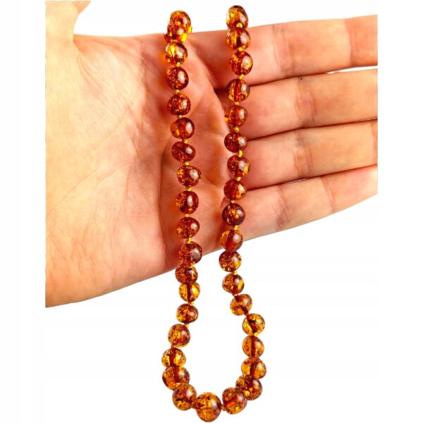 NASZYJNIK z CERTYFIKOWANYM BURSZTYNEM Ręcznie Wykonany ŚLICZNY PIĘKNY