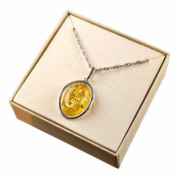 WISIOREK SREBRNY z DUŻYM CERTYFIKOWANYM Bursztynem Srebro ELEGANCKA PIĘKNA