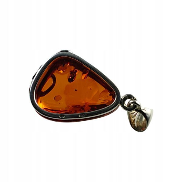 WISIOREK SREBRNY z CERTYFIKOWANYM Bursztynem NIEPOWTARZALNY SREBRO 925