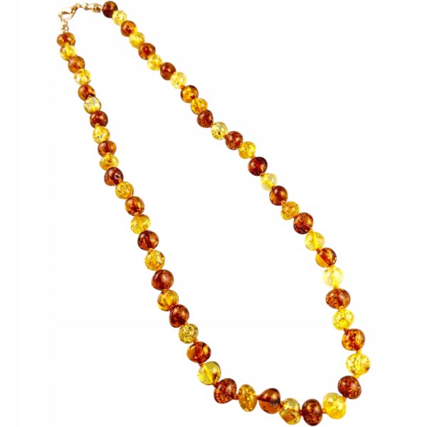 NASZYJNIK z CERTYFIKOWANYM BURSZTYNEM Ręcznie Wykonany ŚLICZNY PIĘKNY