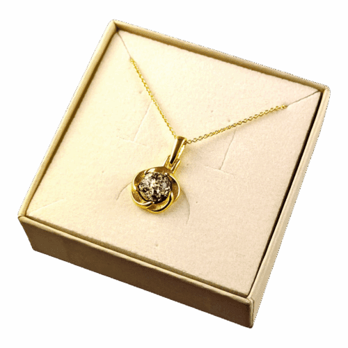 Wisiorek Srebrny z Bursztynem Bałtyckim Złoty Pozłacany Srebro