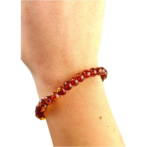 eb0306c5c0f55b7c7fd87e87f4aca2dd.jpg BRANSOLETKA z CERTYFIKOWANYM BURSZTYNEM Naturalna na Gumce Piękna ŚLICZNA