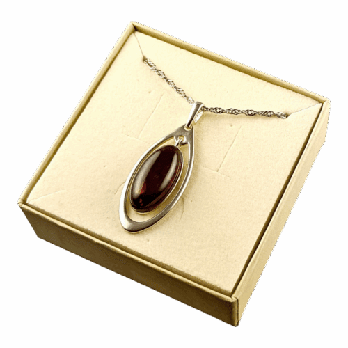 WISIOREK srebrny Z Ruchomym BURSZTYNEM ELEGANCKI NA PREZENT SREBRO AG 925