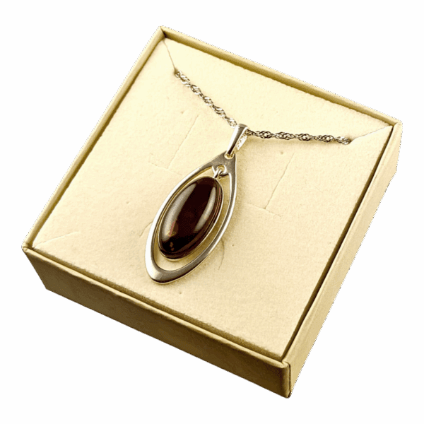 WISIOREK srebrny Z Ruchomym BURSZTYNEM ELEGANCKI NA PREZENT SREBRO AG 925