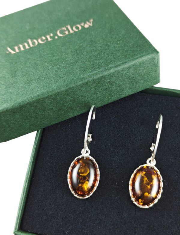 2e09721b33fa0b0458e625784952e647.jpg Kolczyki srebrne z bursztynem - wiszące