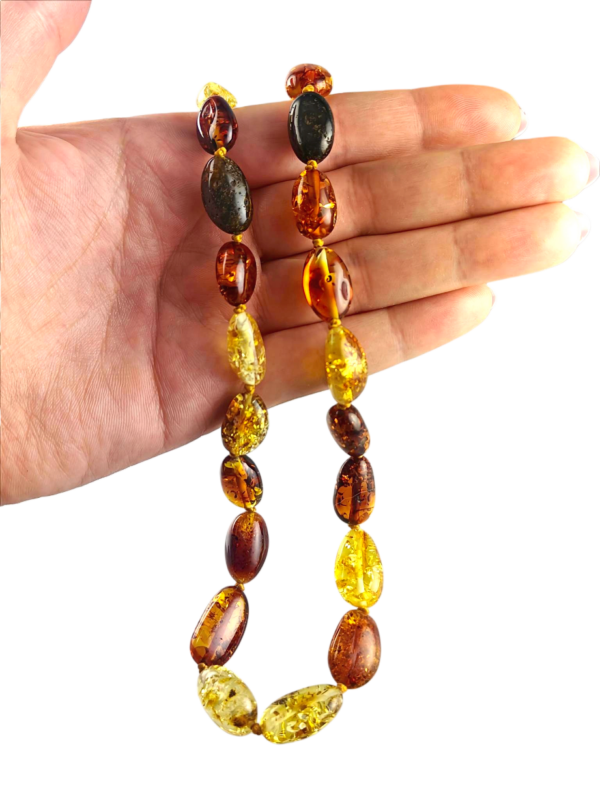 NASZYJNIK z CERTYFIKOWANYM BURSZTYNEM Ręcznie Wykonany ŚLICZNY PIĘKNY