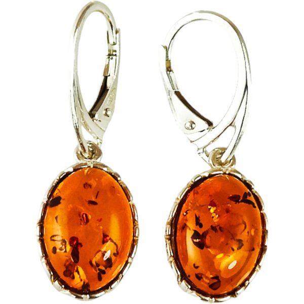 5b3a472593eeb68b7facc014173a9849.jpg Kolczyki srebrne z bursztynem - wiszące