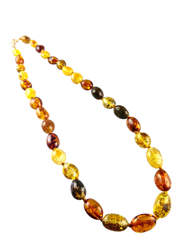 NASZYJNIK z CERTYFIKOWANYM BURSZTYNEM Ręcznie Wykonany ŚLICZNY PIĘKNY