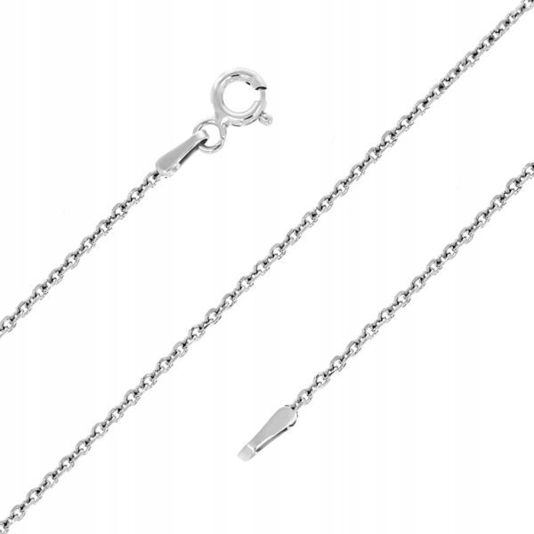 Łańcuszek Srebrny Rodowany - 45 CM - Srebro 925