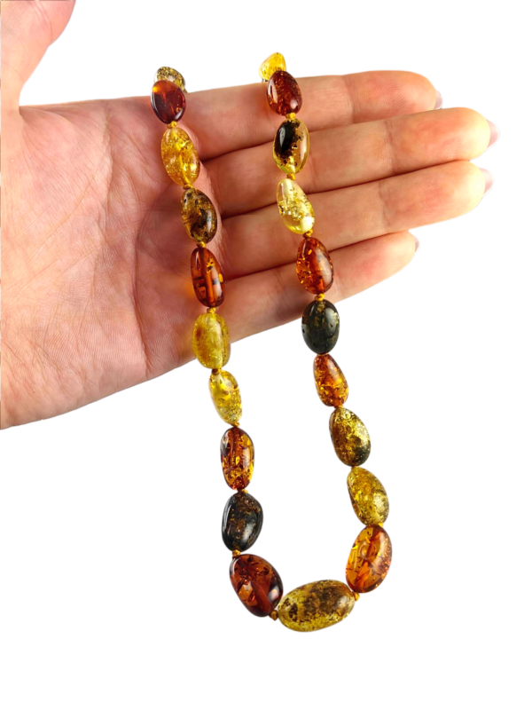 NASZYJNIK z CERTYFIKOWANYM BURSZTYNEM Ręcznie Wykonany ŚLICZNY PIĘKNY