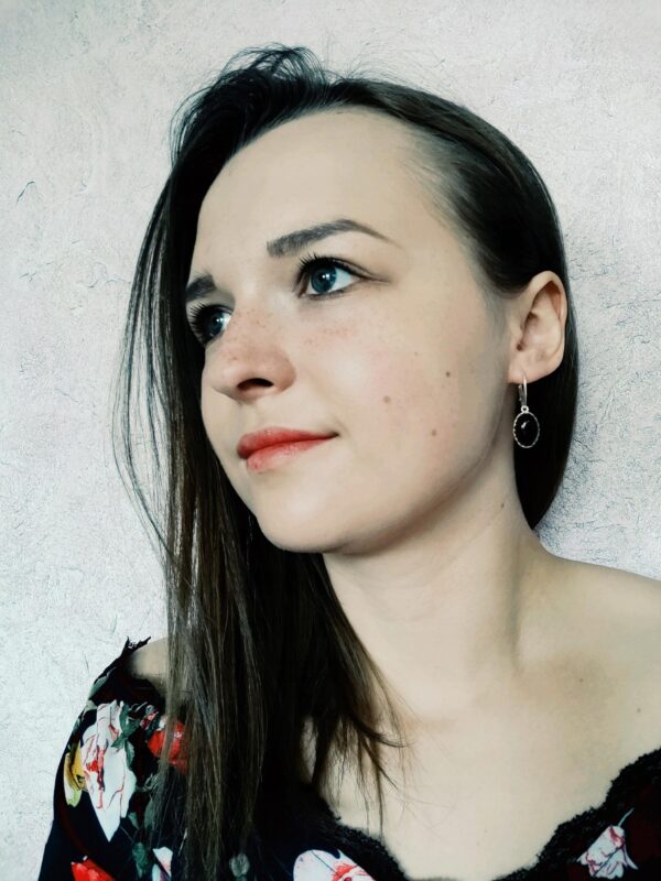 Kolczyki srebrne z bursztynem - wiszące