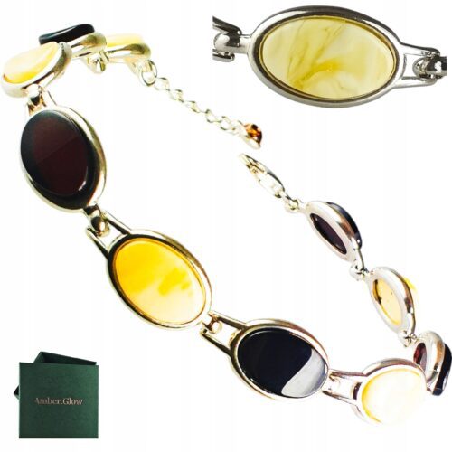 d10866cfc98b5508a673403ba2fc2fac.jpg Bransoletka srebrna z bursztynem - klasyczna