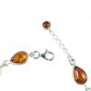 Bransoletka srebrna z wielokolorowym bursztynem