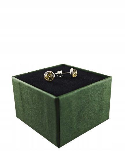 Kolczyki srebrne z bursztynem