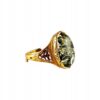 PIERŚCIONEK ZŁOTY REGULOWANY z CERTYFIKOWANYM BURSZTYNEM Srebro Pozłacane