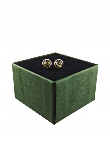 Kolczyki srebrne z bursztynem