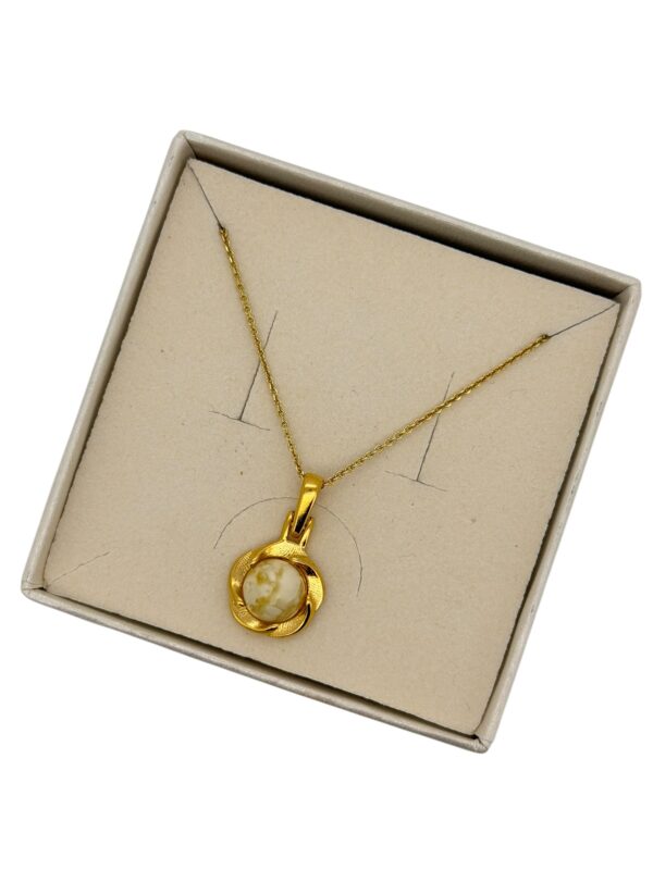 WISIOREK ZŁOTY Z CERTYFIKOWANYM BURSZTYNEM ZAWIESZKA SREBRO POZŁACANE 925