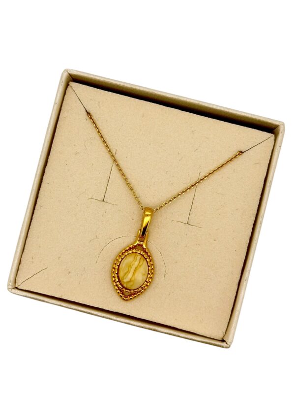 WISIOREK ZŁOTY Z CERTYFIKOWANYM BURSZTYNEM ZAWIESZKA SREBRO POZŁACANE 925