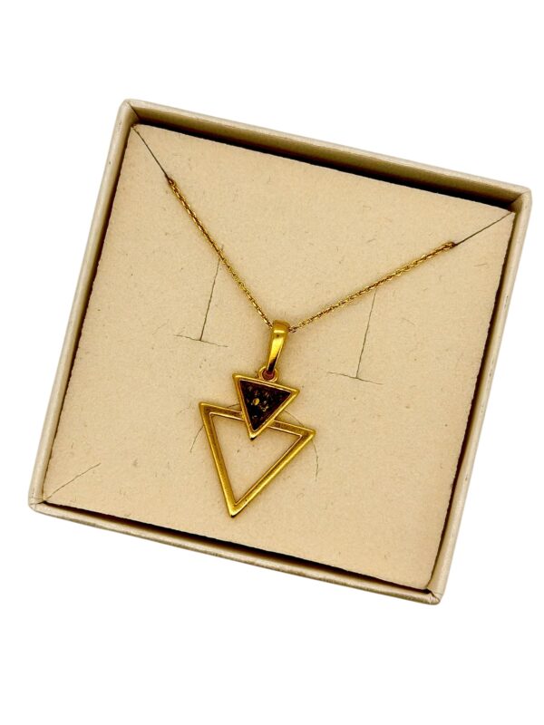 WISIOREK ZŁOTY Z CERTYFIKOWANYM BURSZTYNEM ZAWIESZKA SREBRO POZŁACANE 925