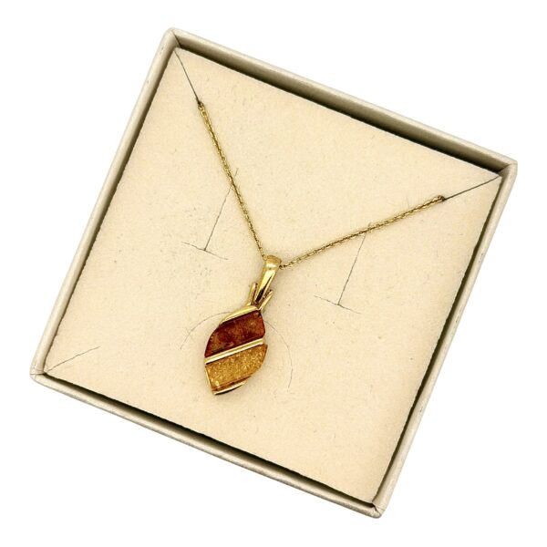 WISIOREK ZŁOTY Z CERTYFIKOWANYM BURSZTYNEM ZAWIESZKA SREBRO POZŁACANE 925