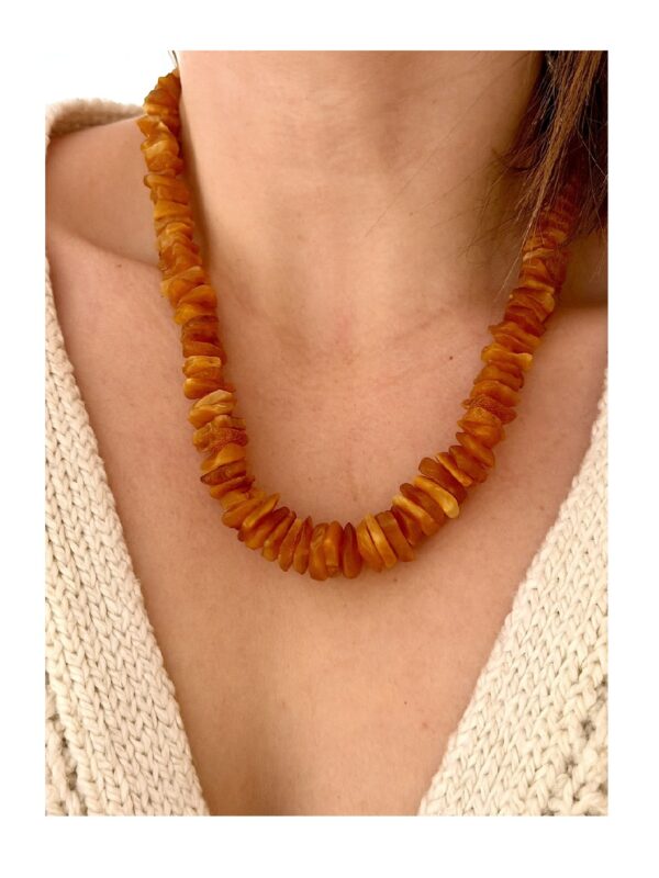 IMG_1369 Naszyjnik z Surowego Bursztynu Certyfikowanego ręcznie wykonany na Tarczycę