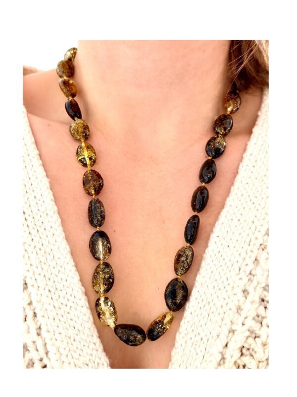 IMG_1530 NASZYJNIK z CERTYFIKOWANYM BURSZTYNEM Ręcznie Wykonany ŚLICZNY PIĘKNY