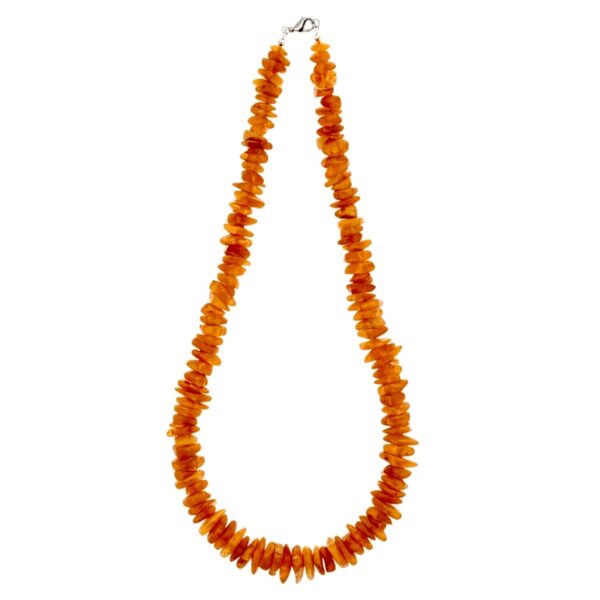 Naszyjnik z Surowego Bursztynu Certyfikowanego ręcznie wykonany na Tarczycę