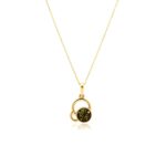 WISIOREK ZŁOTY Z CERTYFIKOWANYM BURSZTYNEM ZAWIESZKA SREBRO POZŁACANE 925