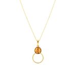 WISIOREK ZŁOTY Z CERTYFIKOWANYM BURSZTYNEM ZAWIESZKA SREBRO POZŁACANE 925