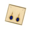KOLCZYKI ZŁOTE z DUŻYM LAPISEM LAZULI – SREBRO POZŁACANE 925 – ZAPIĘCIE ANGIELSKIE