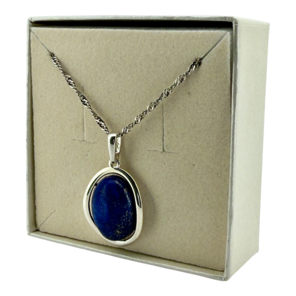 WISIOREK SREBRNY Z DUŻYM LAPISEM LAZULI SREBRO 925