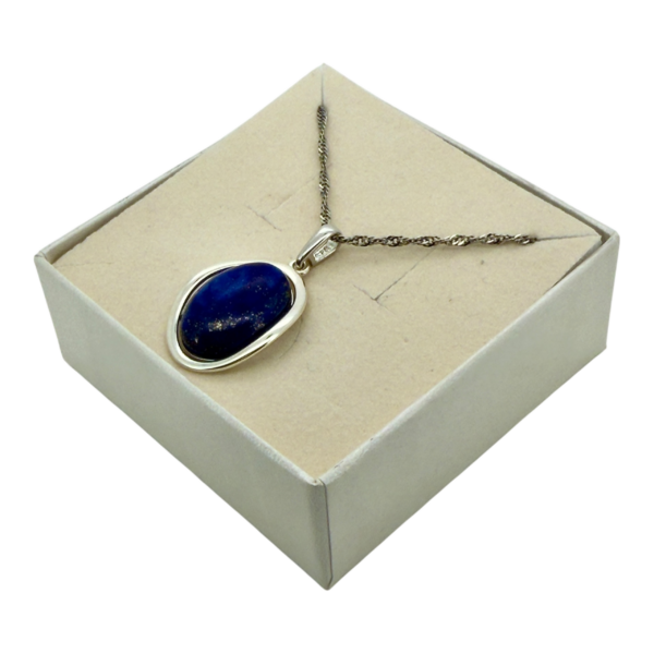 WISIOREK SREBRNY Z DUŻYM LAPISEM LAZULI SREBRO 925