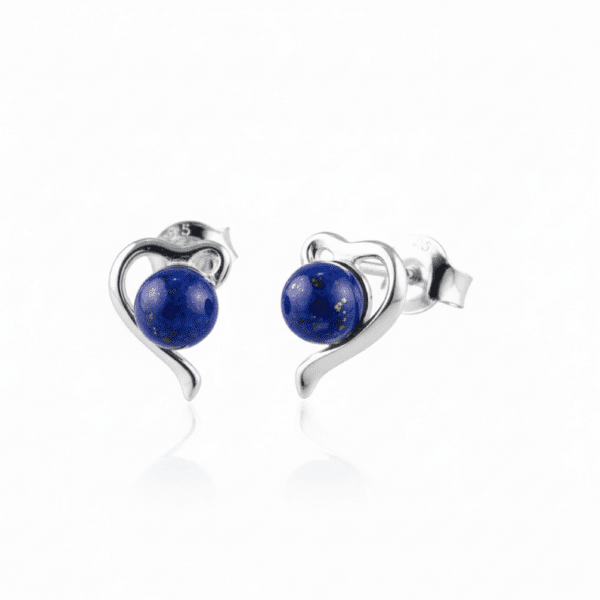 Photoroom_20260226_101307 KOLCZYKI SREBRNE z LAPISEM LAZULI – SERDUSZKA – SREBRO 925