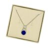WISIOREK SREBRNY z LAPISEM LAZULI – MINIMALISTYCZNY – SREBRO 925