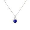 WISIOREK SREBRNY z LAPISEM LAZULI – MINIMALISTYCZNY – SREBRO 925