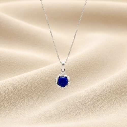 WISIOREK SREBRNY z LAPISEM LAZULI SREBRO 925