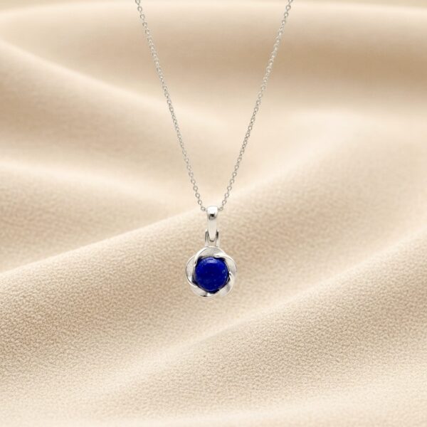 WISIOREK SREBRNY z LAPISEM LAZULI SREBRO 925