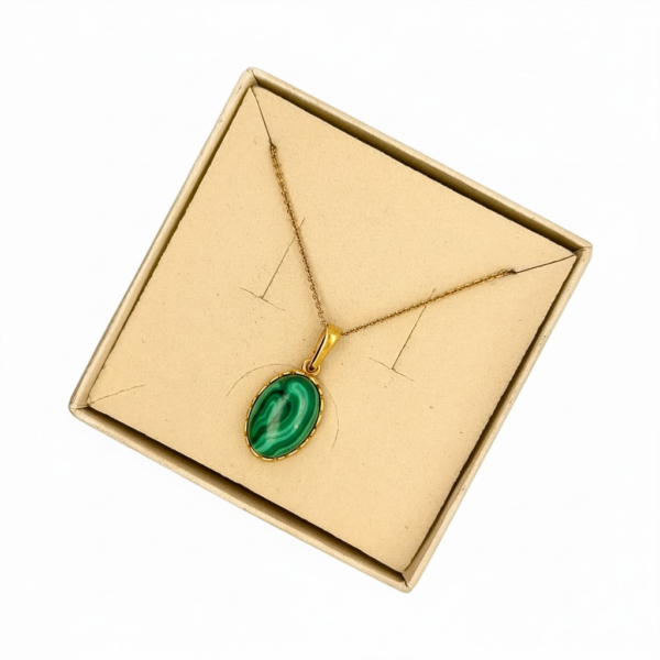 Photoroom_20260325_114201 WISIOREK ZŁOTY Z NATURALNYM MALACHITEM SREBRO POZŁACANE 925