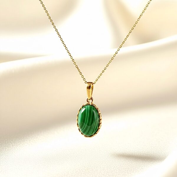 Photoroom_20260325_114240 WISIOREK ZŁOTY Z NATURALNYM MALACHITEM SREBRO POZŁACANE 925