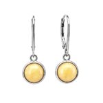 KOLCZYKI SREBRNE Z CERTYFIKOWANYM BURSZTYNEM SREBRO 925 BIGIEL ANGIELSKI