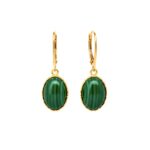 Photoroom_20260329_182100 KOLCZYKI ZŁOTE z DUŻYM NATURALNYM MALACHITEM SREBRO POZŁACANE 925 ZAPIĘCIE ANGIELSKIE