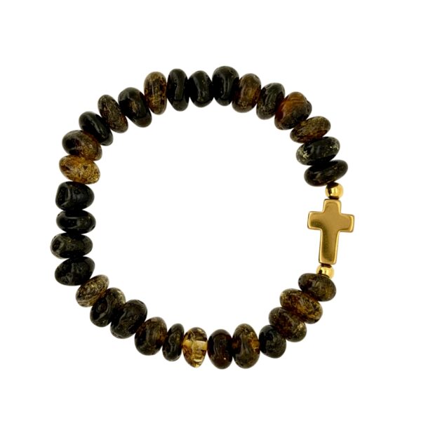 Photoroom_20260330_132117 BRANSOLETKA Z CERTYFIKOWANYM BURSZTYNEM - KRZYŻYK - NA GUMCE