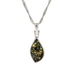 WISIOREK SREBRNY Z CERTYFIKOWANYM BURSZTYNEM SREBRO 925