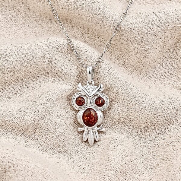 Photoroom_20260407_175059 WISIOREK SREBRNY z CERTYFIKOWANYM Bursztynem SOWA SREBRO 925