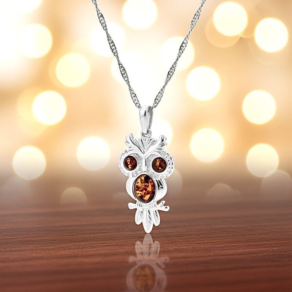 Photoroom_20260407_181500 WISIOREK SREBRNY z CERTYFIKOWANYM Bursztynem SOWA SREBRO 925