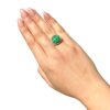 PIERŚCIONEK SREBRNY REGULOWANY Z MALACHITEM KAMIEŃ OCHRONNY SREBRO 925