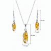 Kolczyki zawieszka z bursztynem cytrynowym srebro 925 certyfikat amber glow Kolczyki zawieszka z bursztynem cytrynowym srebro 925 certyfikat amber glow